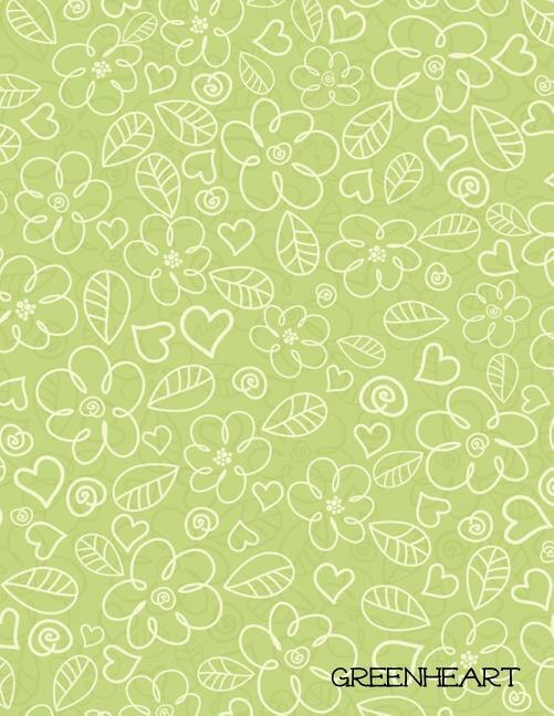 Greenheart: 300 Page Notebook with 8.5 x 11 Inch Lined Pages