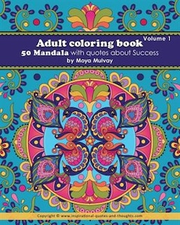 Front cover_Adult Coloring Book - 50 Mandala with Quotes About Success
