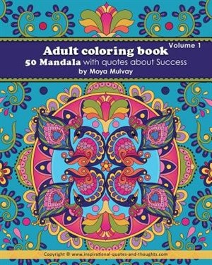 Front cover_Adult Coloring Book - 50 Mandala with Quotes About Success