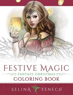 Front cover_Festive Magic - Fantasy Christmas Coloring Book
