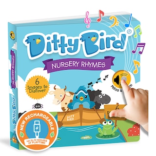 Front cover_Ditty Bird | Nursery Rhymes | Interactive Musical Sound Book for toddlers 1- 3 | Sing-Along boardbook for baby