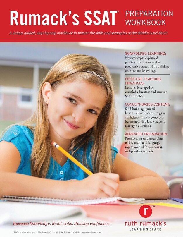 Front cover_Rumack's SSAT Preparation Workbook
