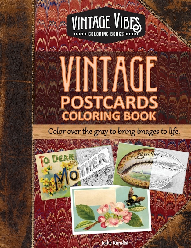Front cover_Vintage Postcards Coloring Book
