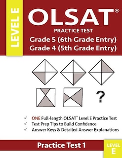 Front cover_Olsat Practice Test Grade 5 (6th Grade Entry) & Grade 4 (5th Grade Entry)-Level E-Test 1