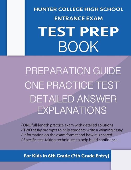 Couverture_Hunter College High School Entrance Exam Test Prep Book