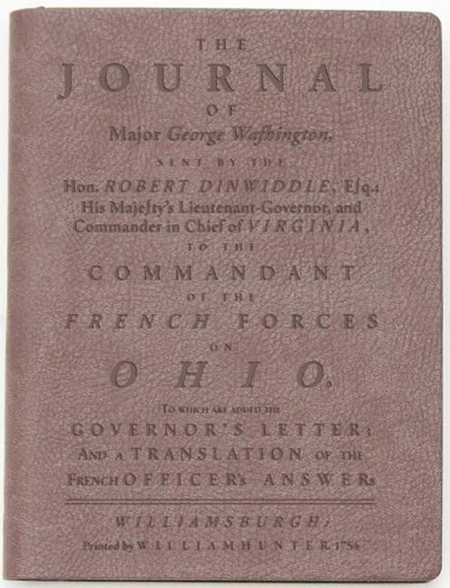 The Journal of Major George Washington: Dark Brown Lined Journal