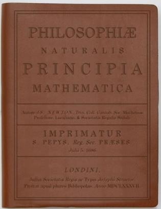 Principia Mathematica by Newton: Brown Lined Journal