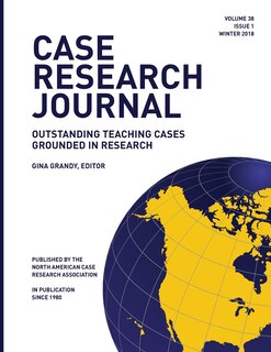 Front cover_Case Research Journal, 38(1)