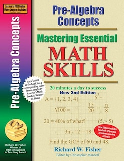 Front cover_Pre-Algebra Concepts 2nd Edition, Mastering Essential Math Skills
