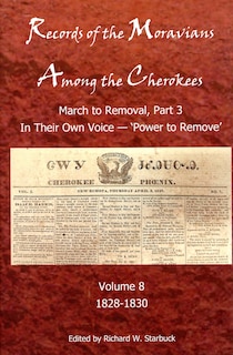 Couverture_Records Of The Moravians Among The Cherokees