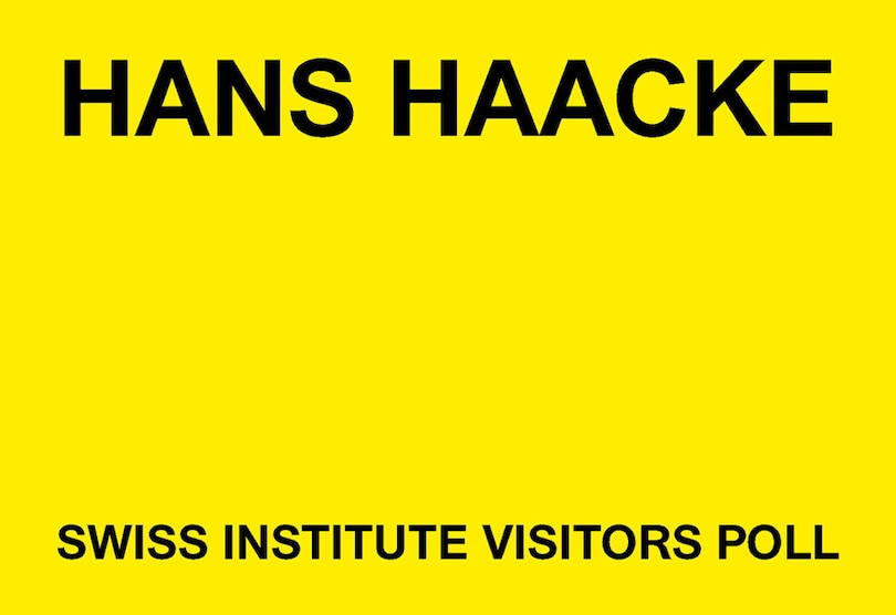 Front cover_Hans Haacke: Swiss Institute Visitors Poll