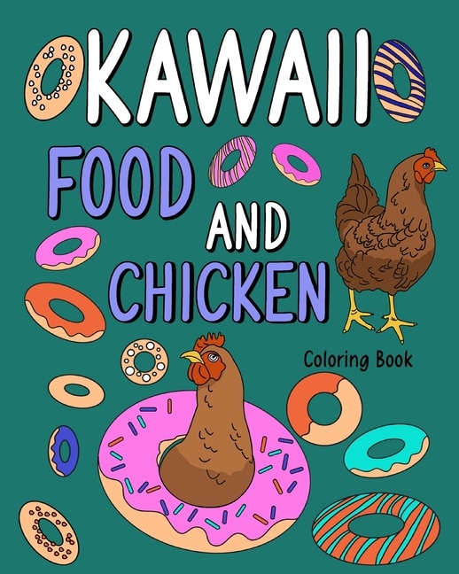 Front cover_Kawaii Food and Chicken Coloring Book