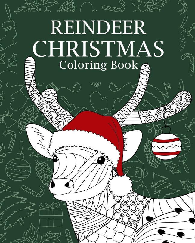 Front cover_Reindeer Christmas Coloring Book