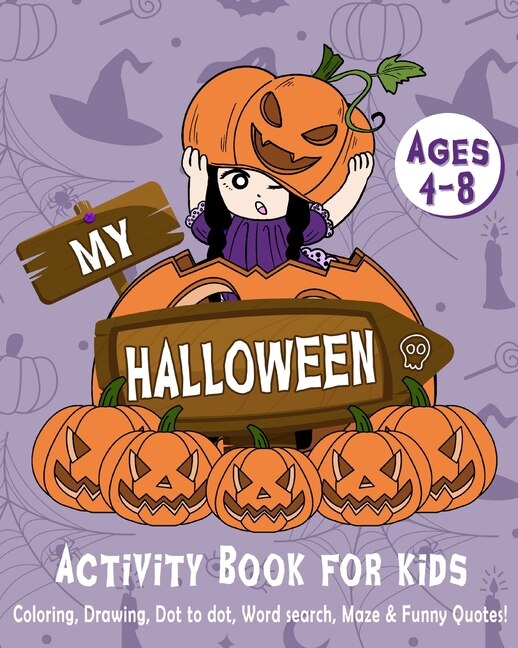 Front cover_My Halloween Activity Book for Kids 4-8