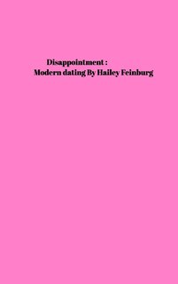 Front cover_Disappointment