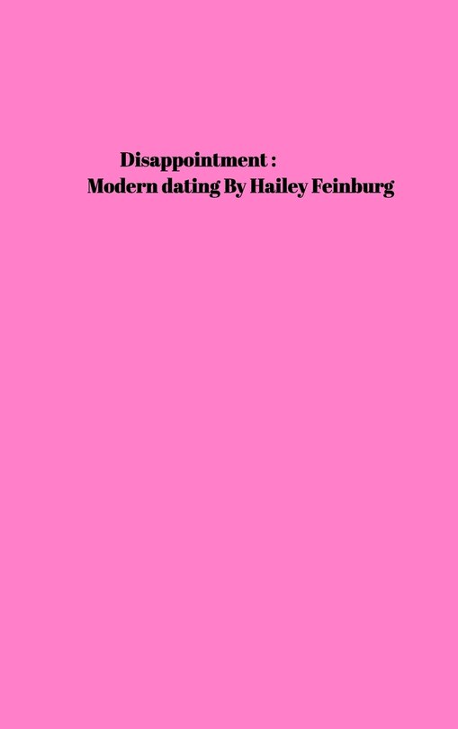 Front cover_Disappointment