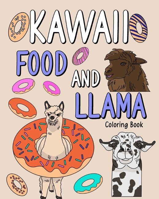 Front cover_Kawaii Food and Llama Coloring Book