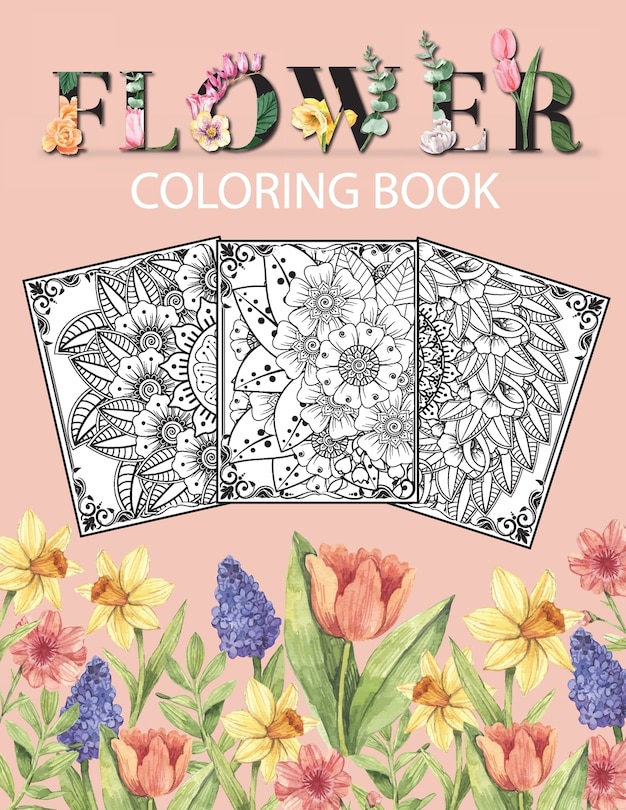 Front cover_Flower Coloring Book