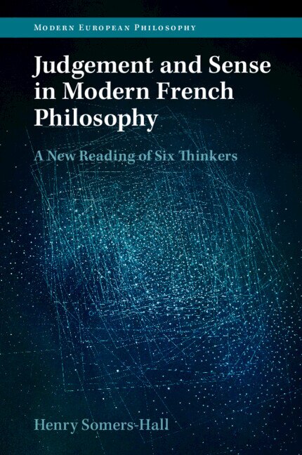 Couverture_Judgement and Sense in Modern French Philosophy