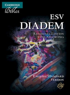 Front cover_Esv Diadem Reference Edition With Apocrypha, Black Calf Split Leather, Red-letter Text, Es544:xra