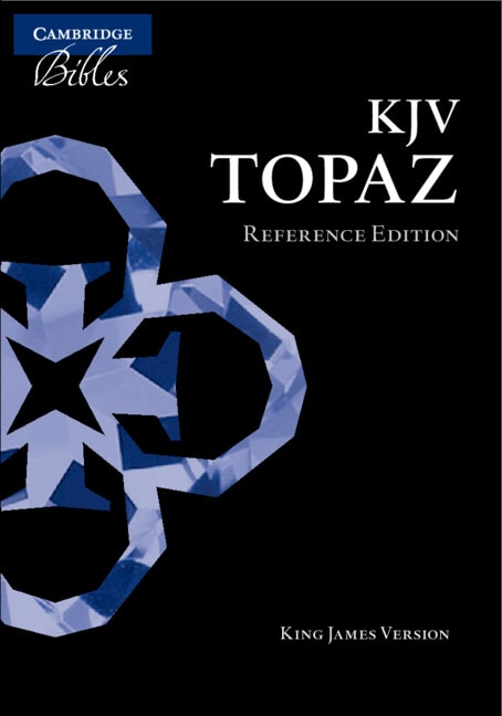 Front cover_Kjv Topaz Reference Edition, Black Calf Split Leather, Kj874:xr