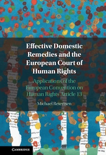Front cover_Effective Domestic Remedies And The European Court Of Human Rights
