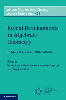 Front cover_Recent Developments in Algebraic Geometry