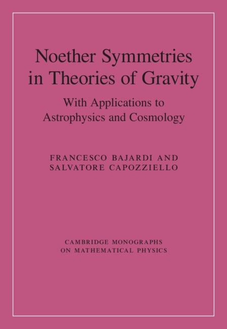 Front cover_Noether Symmetries in Theories of Gravity