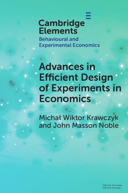 Couverture_Advances in Efficient Design of Experiments in Economics