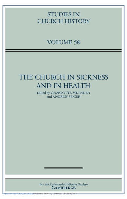 Front cover_The Church in Sickness and in Health: Volume 58