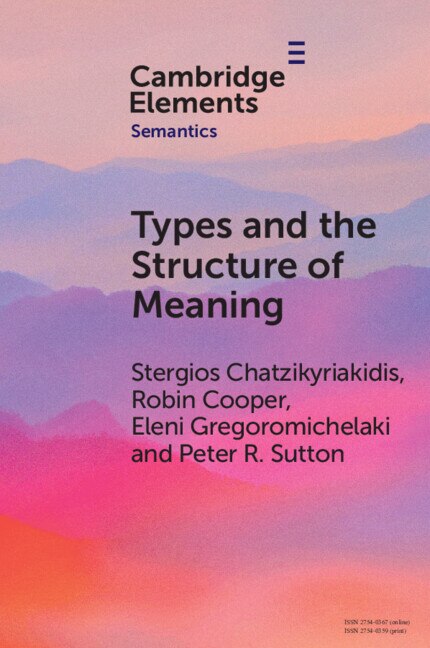 Front cover_Types and the Structure of Meaning
