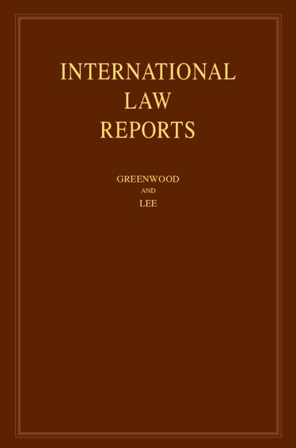 Couverture_International Law Reports: Volume 200