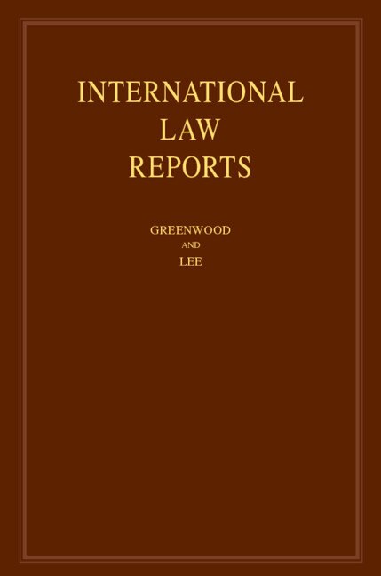 Couverture_International Law Reports: Volume 201