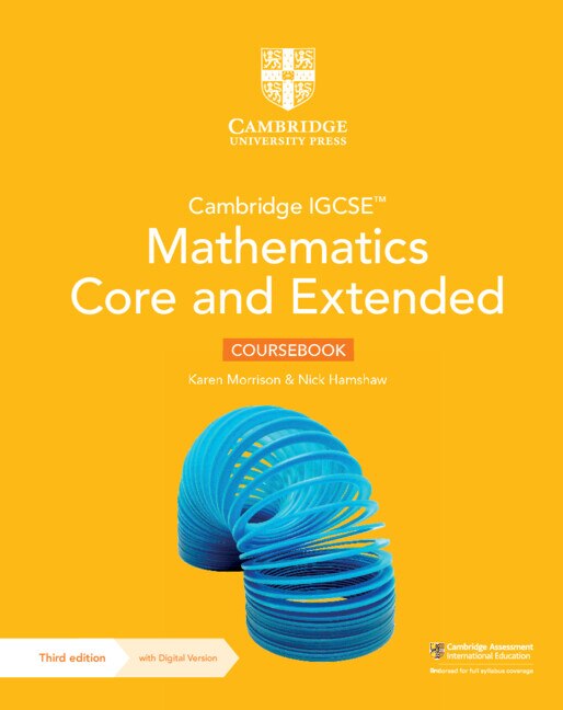 Couverture_Cambridge IGCSE™ Mathematics Core and Extended Coursebook with Digital Version (2 Years' Access)