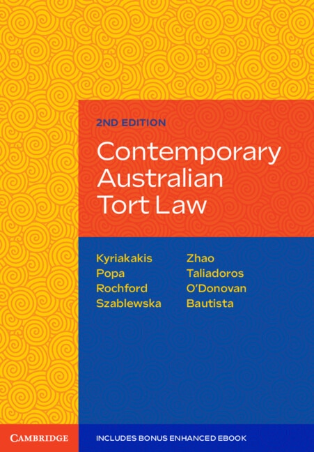 Front cover_Contemporary Australian Tort Law
