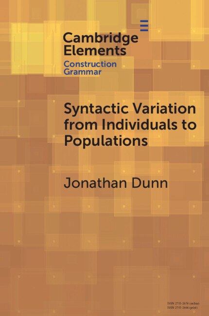 Couverture_Syntactic Variation from Individuals to Populations