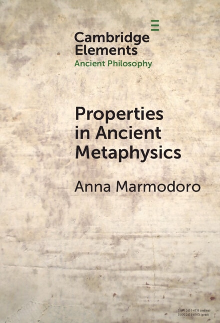 Couverture_Properties in Ancient Metaphysics