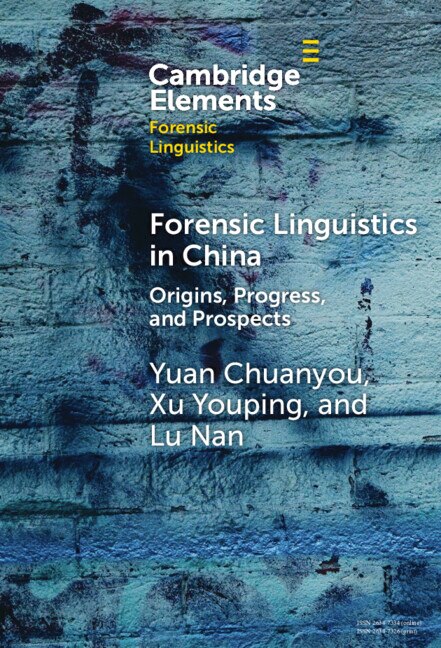 Couverture_Forensic Linguistics in China