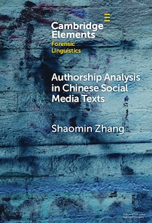 Couverture_Authorship Analysis in Chinese Social Media Texts