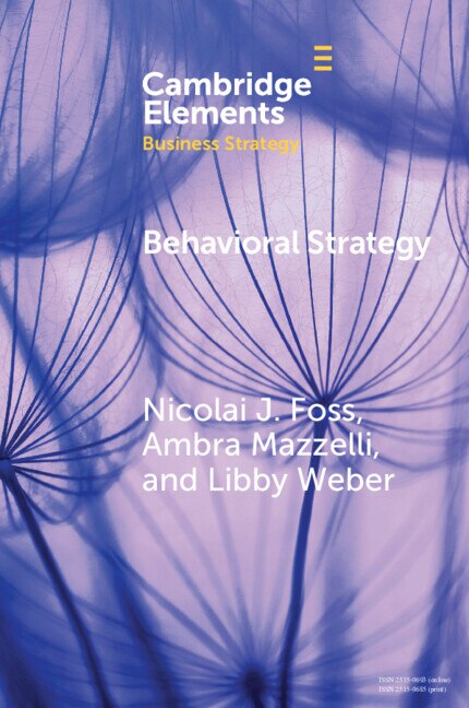 Front cover_Behavioral Strategy