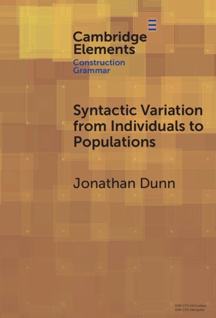 Couverture_Syntactic Variation from Individuals to Populations
