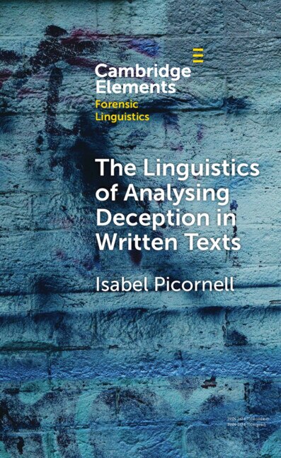 Front cover_The Linguistics of Analysing Deception in Written Texts