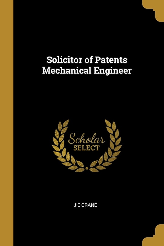 Front cover_Solicitor of Patents Mechanical Engineer