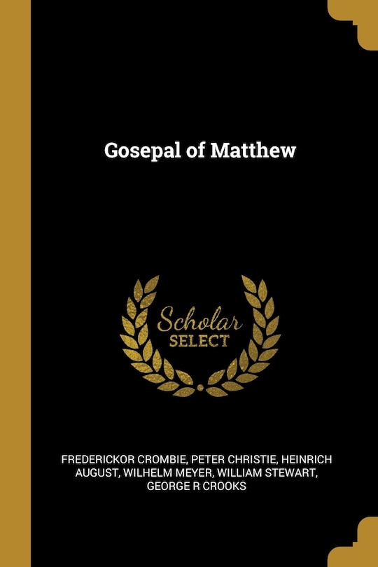 Front cover_Gosepal of Matthew