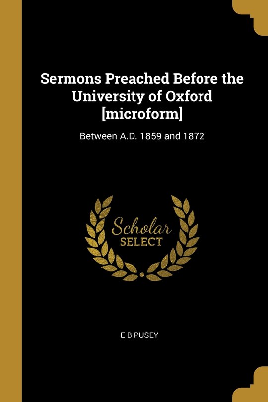 Front cover_Sermons Preached Before the University of Oxford [microform]