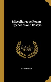 Front cover_Miscellaneous Poems, Speeches and Essays