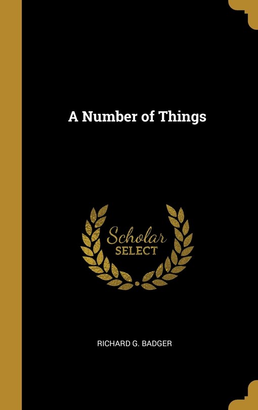 Front cover_A Number of Things