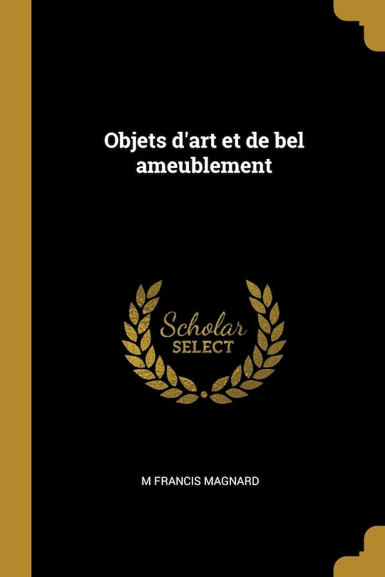 Front cover_Objets d'art et de bel ameublement