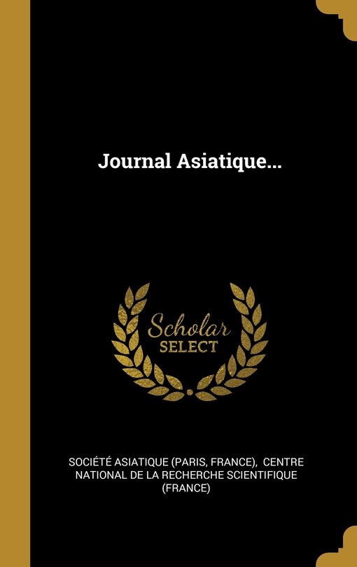 Front cover_Journal Asiatique...