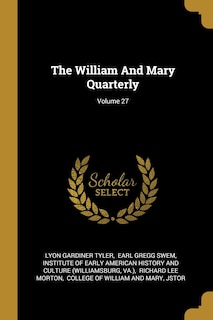 Front cover_The William And Mary Quarterly; Volume 27